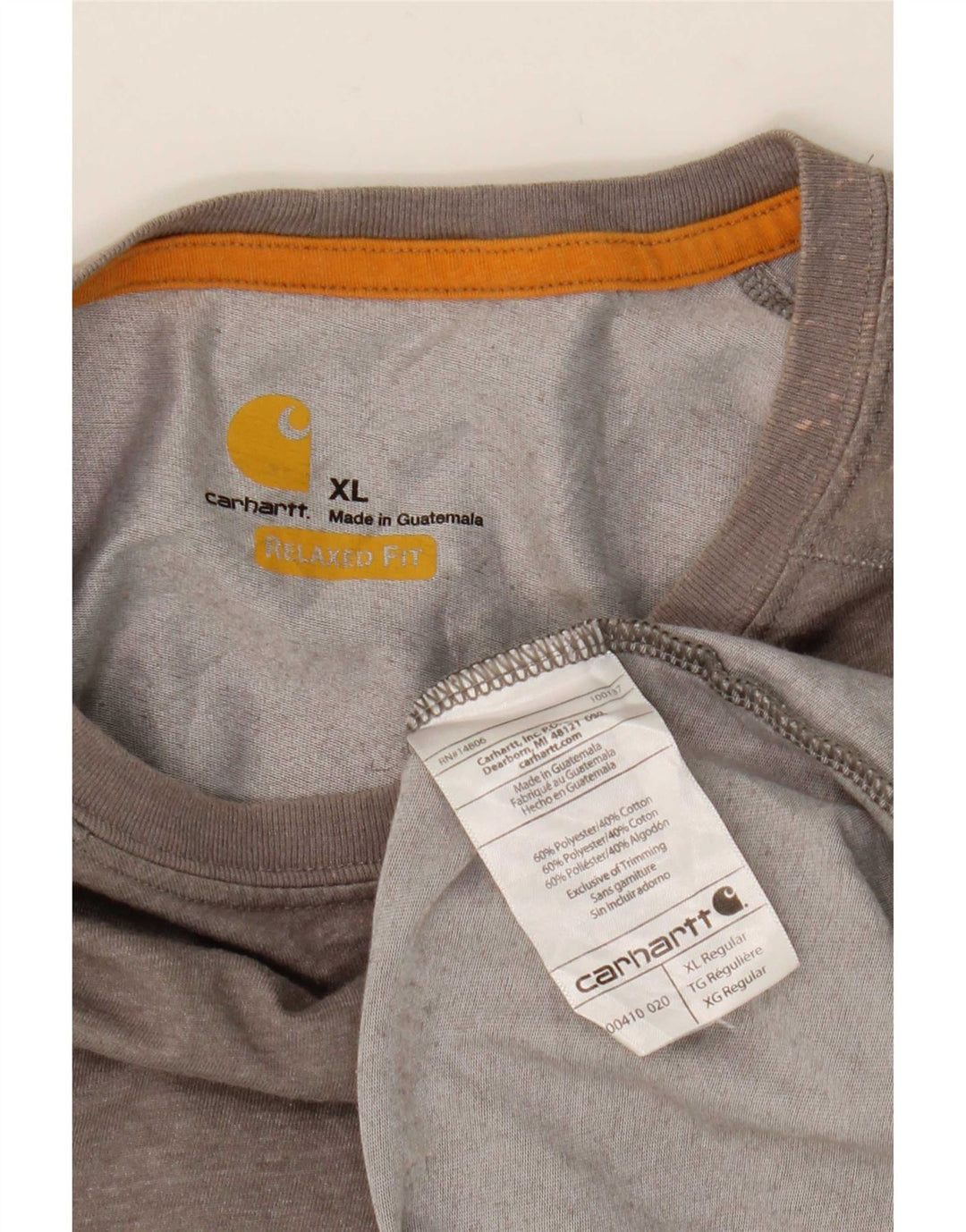 Tricou Carhartt pentru bărbați cu croială relaxată Top XL poliester gri