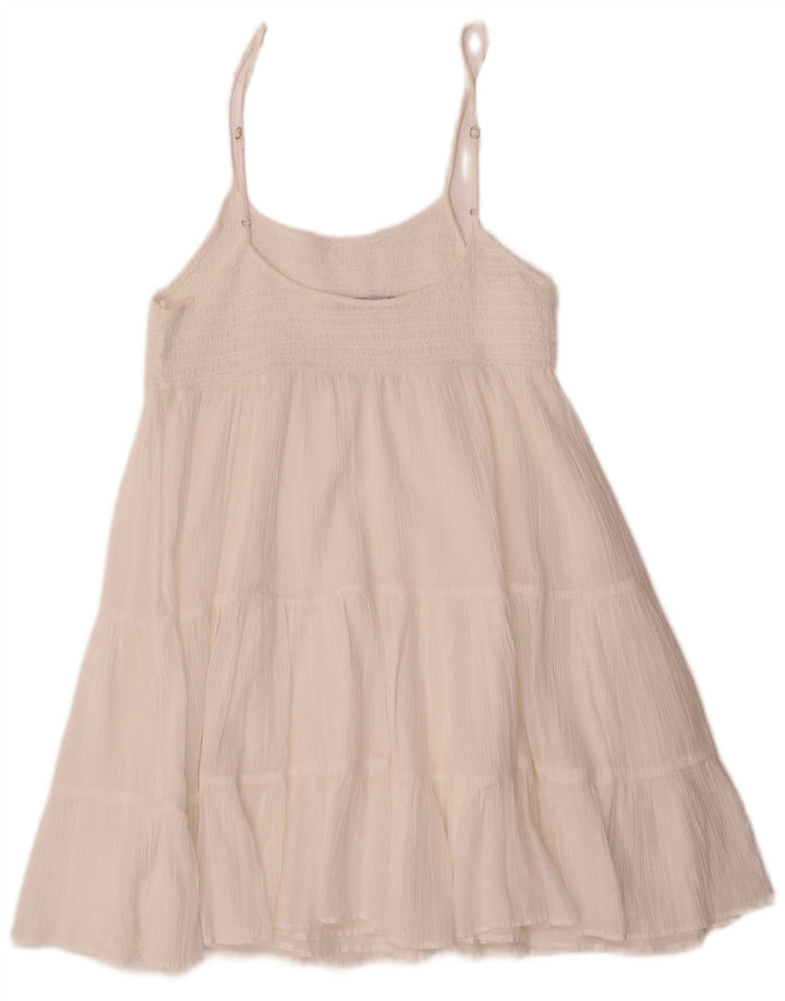 Rochie de soare pentru femei Zara UK 12 Poliester alb mediu