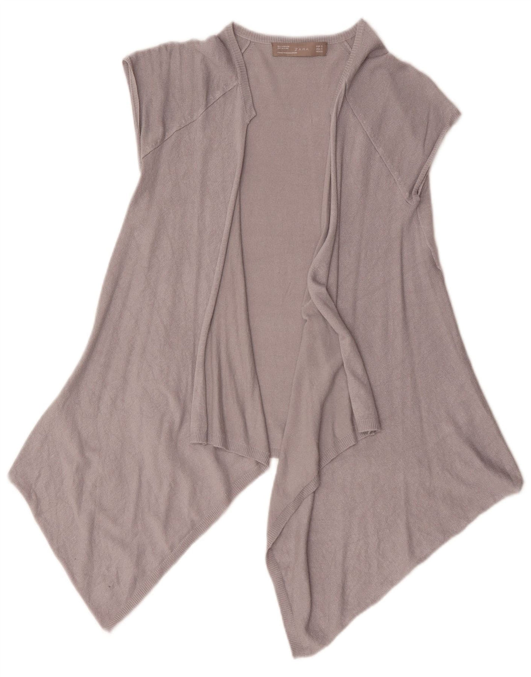 Top cardigan deschis asimetric pentru femei Zara UK 10 mic gri