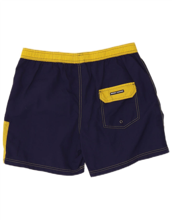 Sergio Tacchini Pantaloni scurți de înot pentru bărbați XL bleumarin din poliamidă color bloc