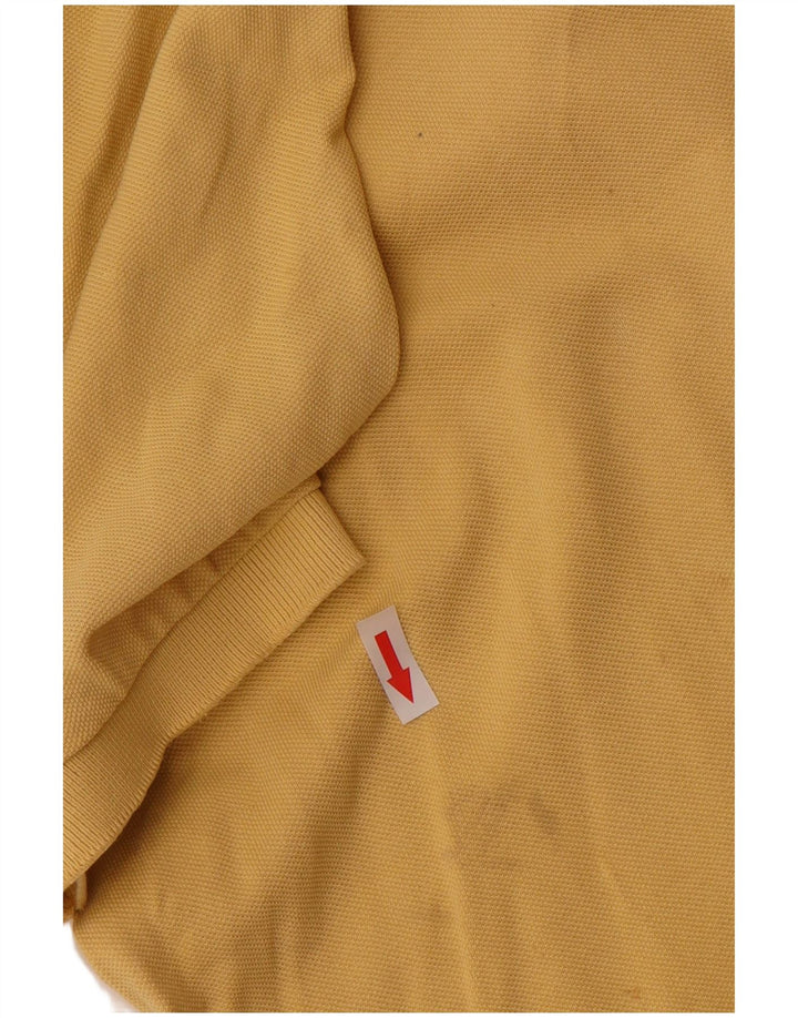Tricou polo Asics pentru bărbați, bumbac galben mare