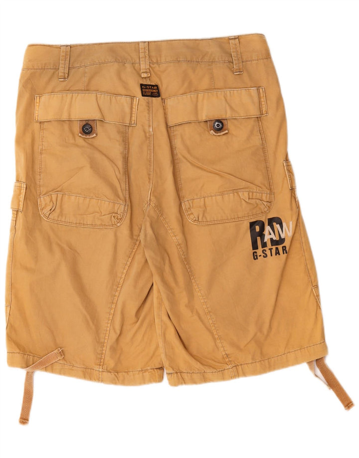 Pantaloni scurti cargo grafic G-Star pentru bărbați W32 bumbac mediu bej