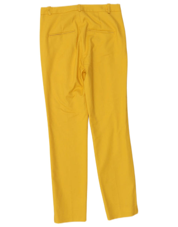 Pantaloni chino slim pentru femei Zara EU 34 2XS L24 L27 galben bumbac