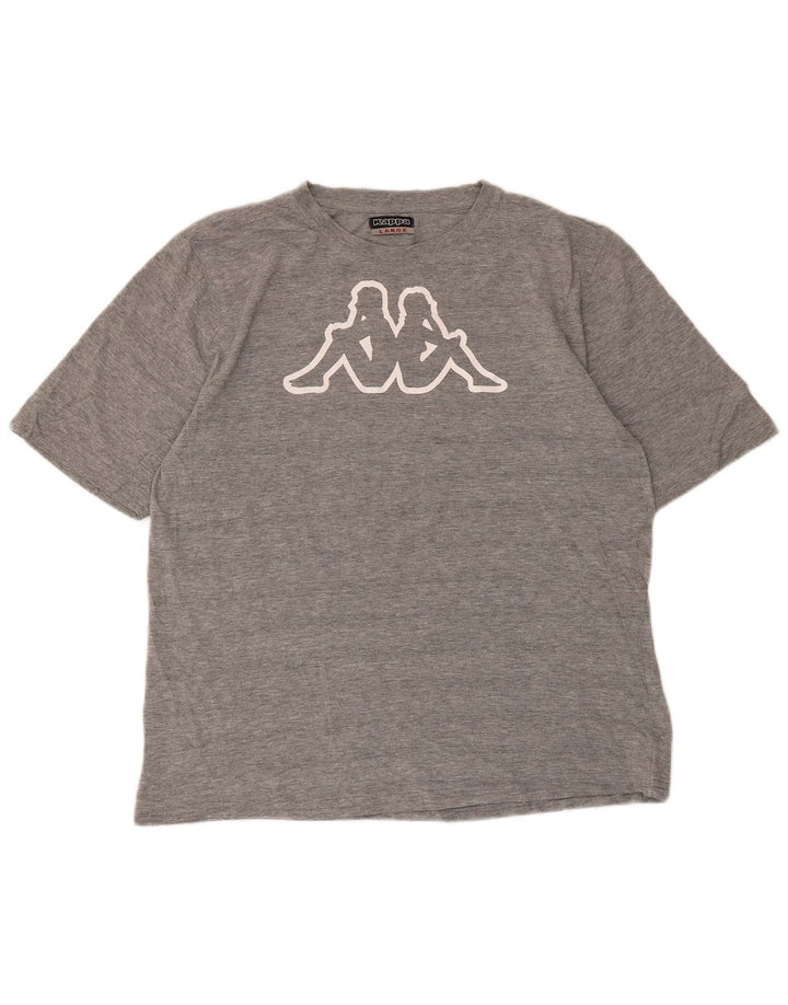 Tricou grafic pentru bărbați Kappa Top mare, gri bumbac cu pete