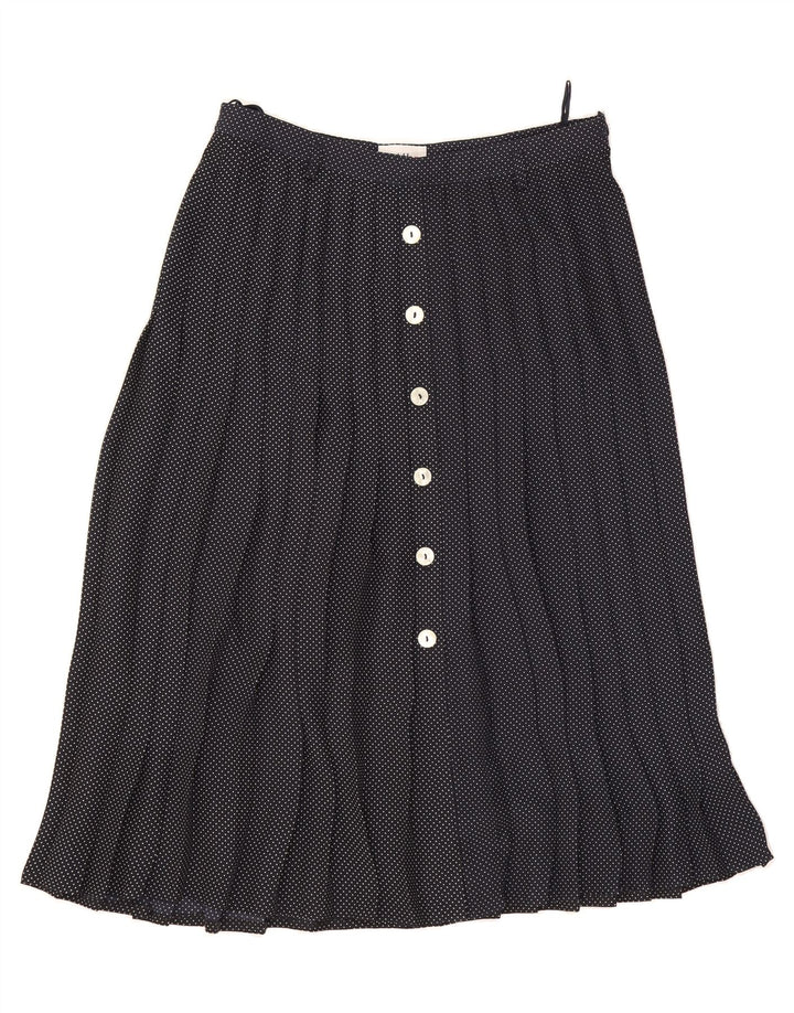 BARDEHLE Womens Pleated Skirt EU 40 Medium W32 Navy Blue Polka Dot Vintage Bardehle and Second-Hand Bardehle from Messina Hembry 
