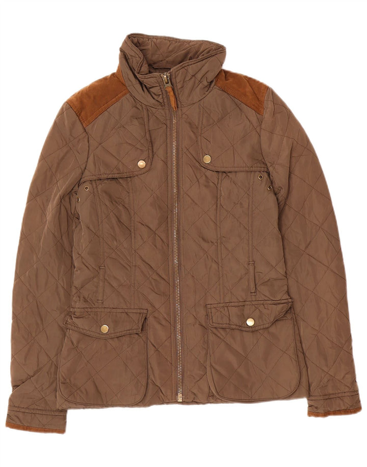 Jachetă matlasată pentru femei Zara UK 10, maro, poliester