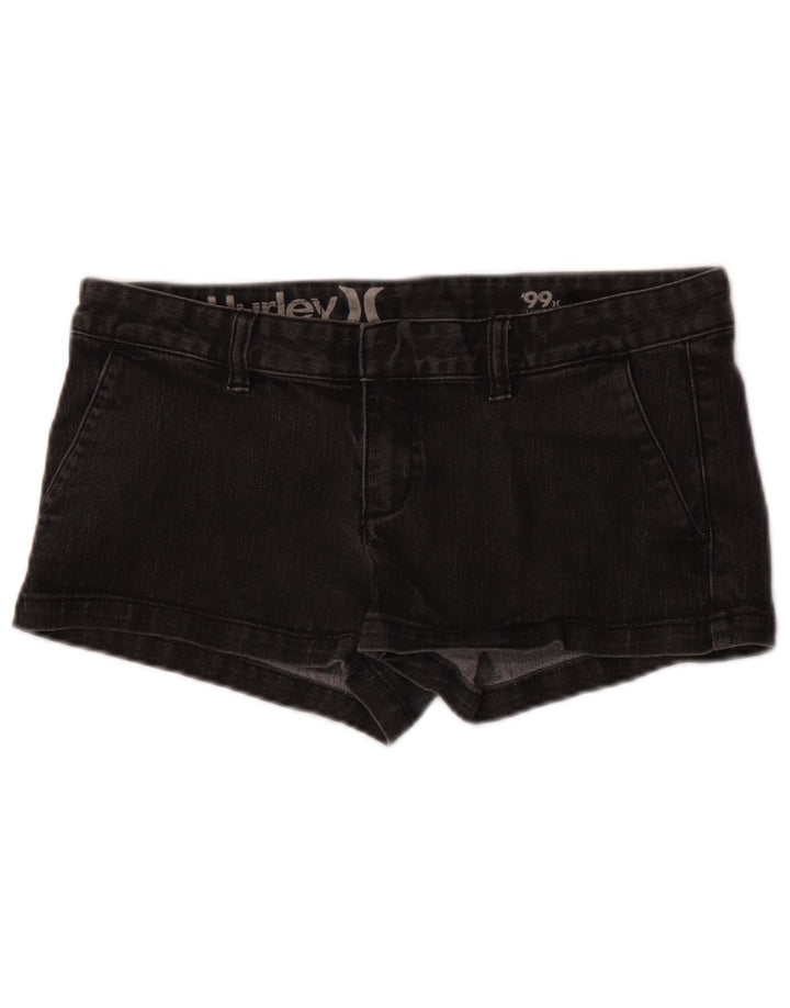 Pantaloni scurți din denim pentru femei Hurley W29 bumbac mediu negru