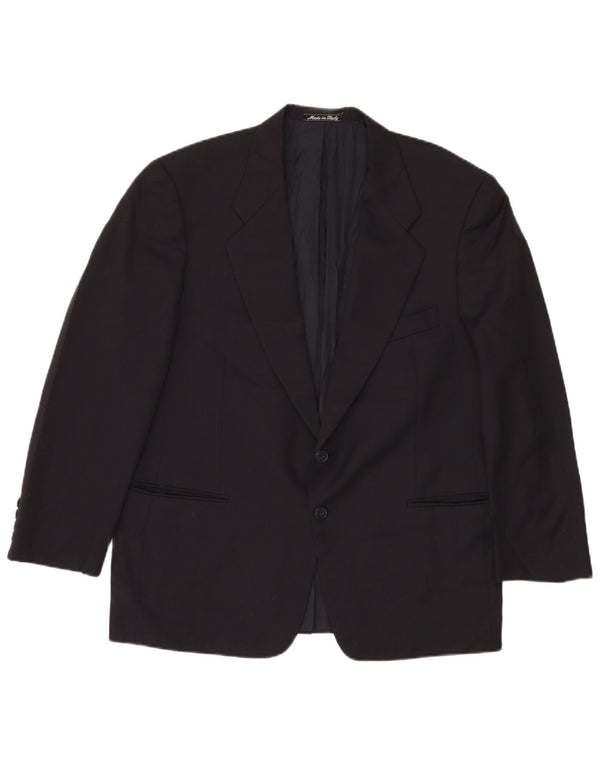 Jachetă pentru bărbați Marks & Spencer, cu 2 nasturi, UK 42 XL Lână nouă, albastru bleumarin