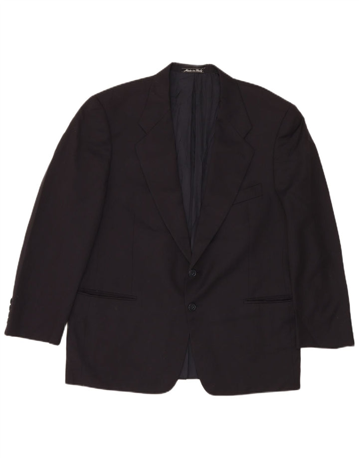 Jachetă pentru bărbați Marks & Spencer, cu 2 nasturi, UK 42 XL Lână nouă, albastru bleumarin