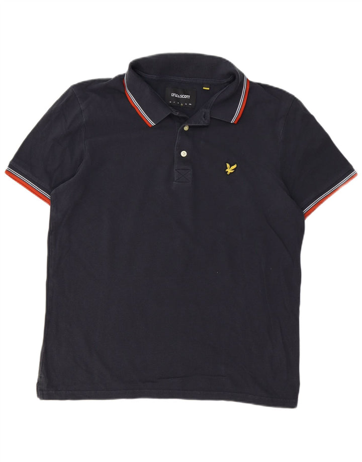 Tricou polo pentru bărbați Lyle & Scott, mare, albastru bleumarin, bumbac