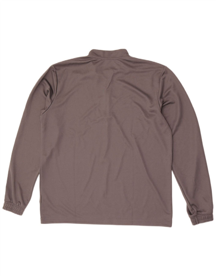 Trening pentru bărbați Aeroready cu fermoar și gât Pullover Top XL poliester gri