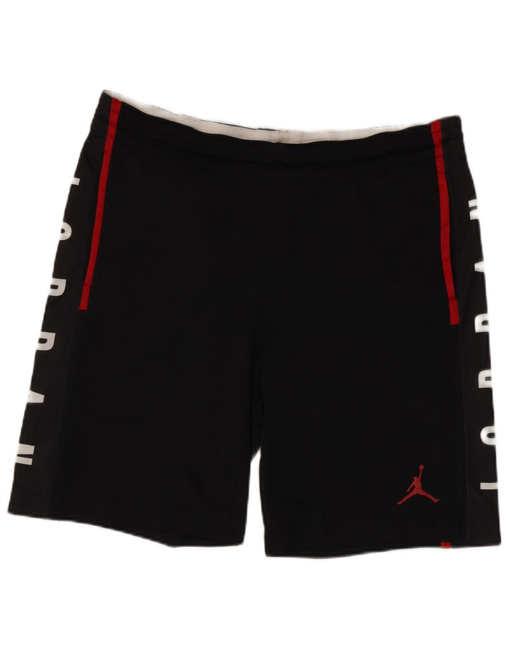 Pantaloni scurți sport pentru bărbați Jordan Dri Fit Graphic, mediu negru, poliester color bloc