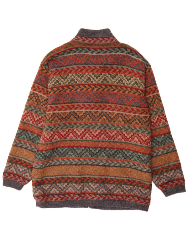 Pulover cardigan cu paragate Waliki pentru femei UK 18 XL multicolor geometric geometric