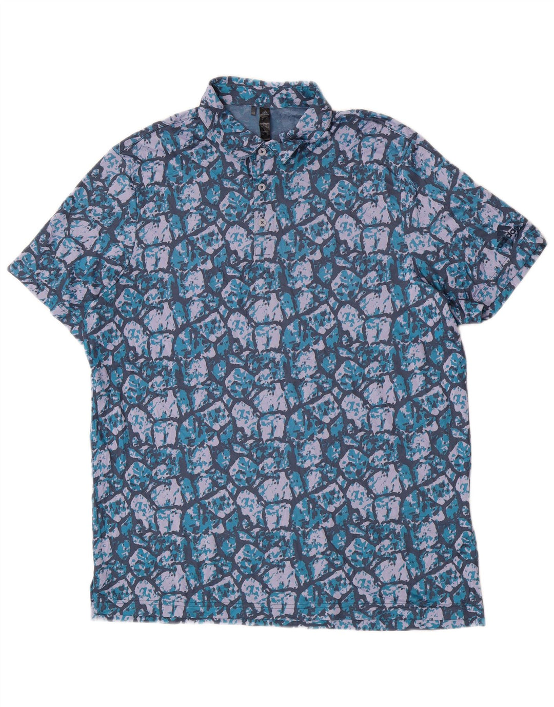 Tricou polo Adidas pentru bărbați cu model abstract XL poliester albastru