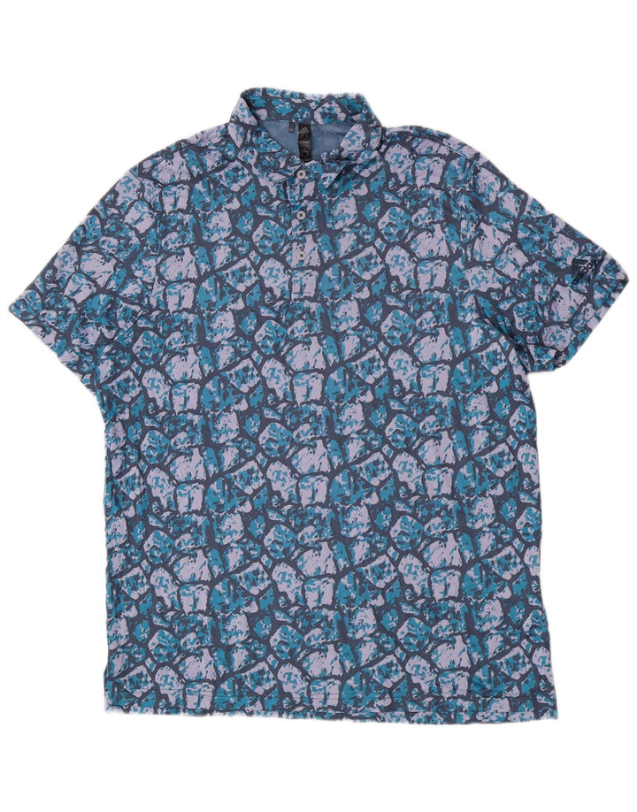 Tricou polo Adidas pentru bărbați cu model abstract XL poliester albastru