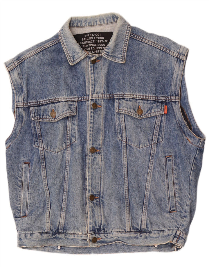 Gilet de blugi pentru bărbați Casucci UK 40 Large Blue