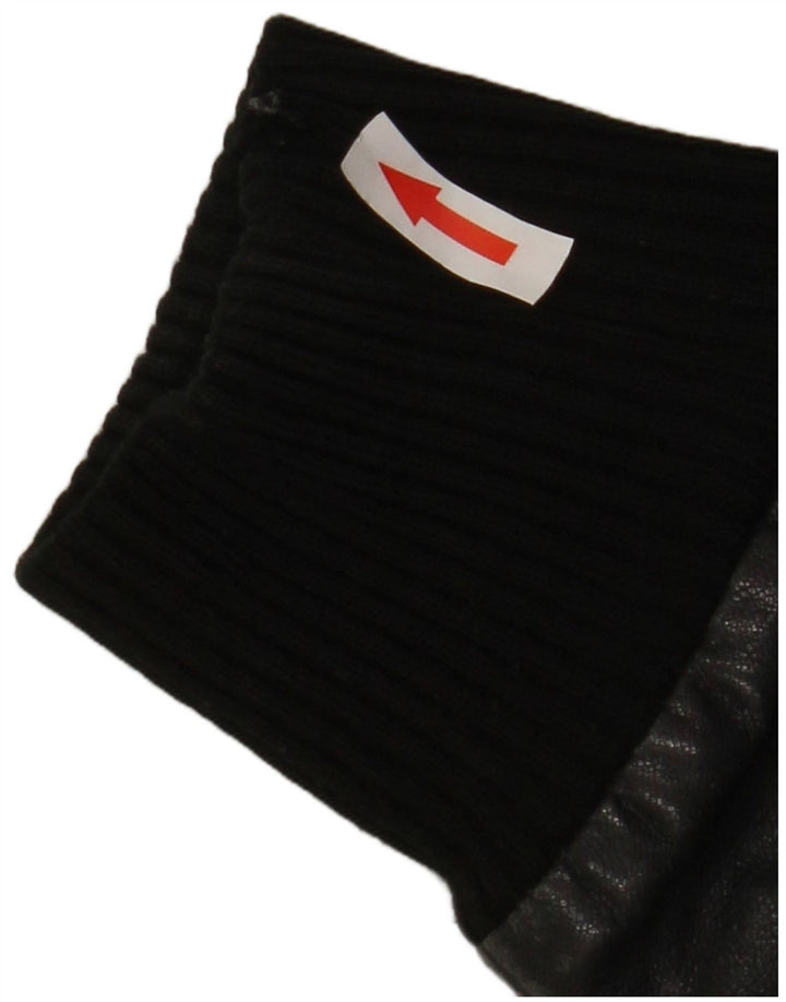 Jachetă de piele crop Sasch pentru femei UK 14 Medium Black