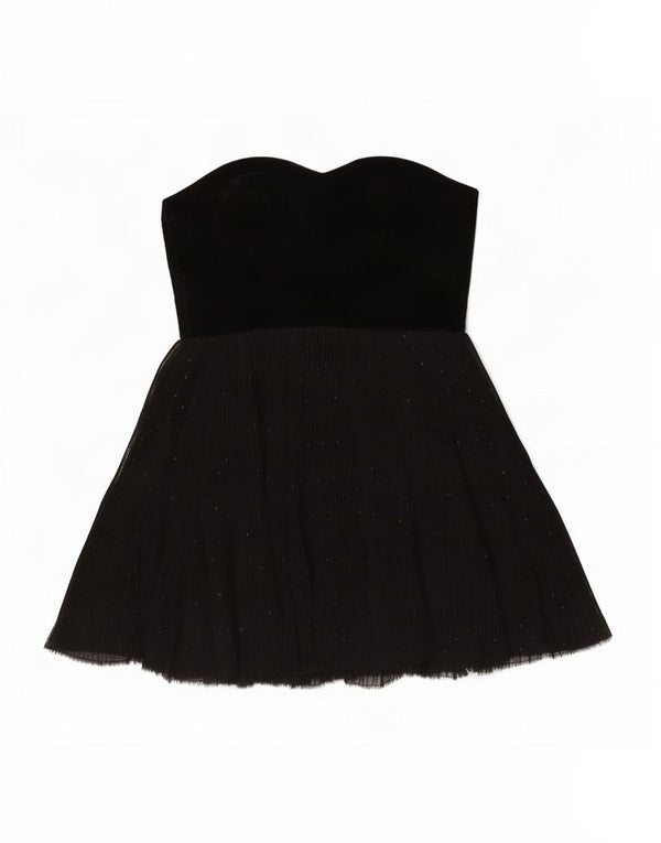 Mini rochie fără bretele pentru femei Zara UK 12 Medium Black