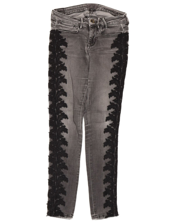 Blugi skinny de damă Guess W26 L29 bumbac cachetaș gri