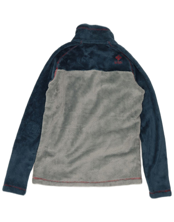Jachetă fleece pentru băieți vintage 12-13 ani, albastru bleumarin, sport colorblock