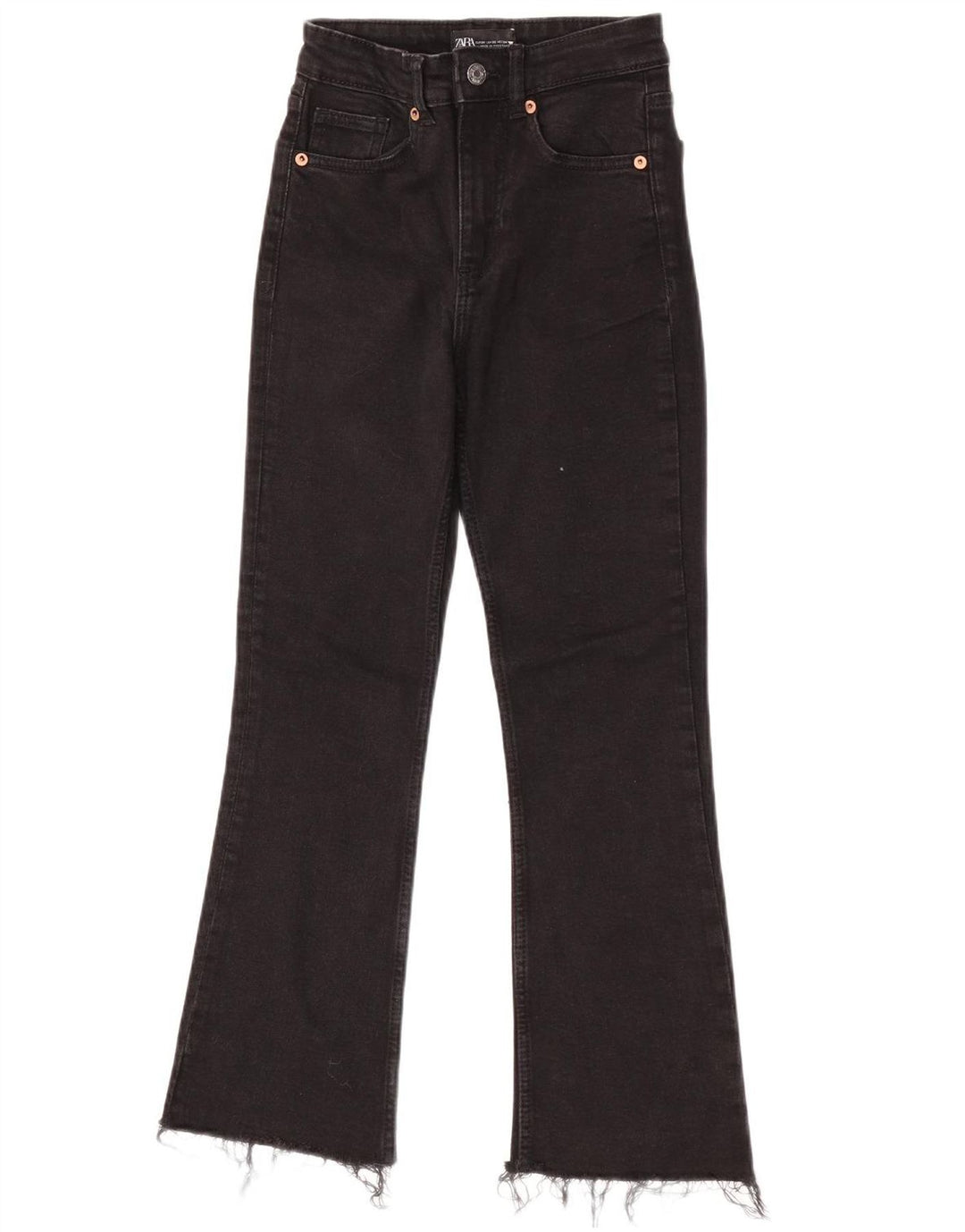 Blugi pentru femei Bootcut Zara EU 34 2XS W24 L25 Negri