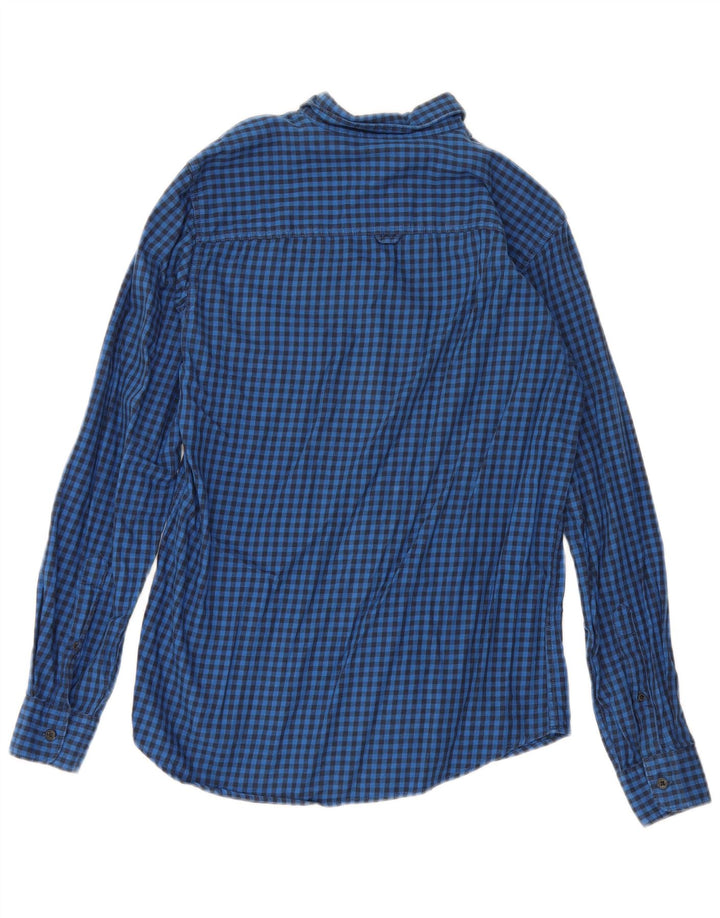 Cămașă pentru bărbați Jack & Jones Mic albastru Gingham Bumbac