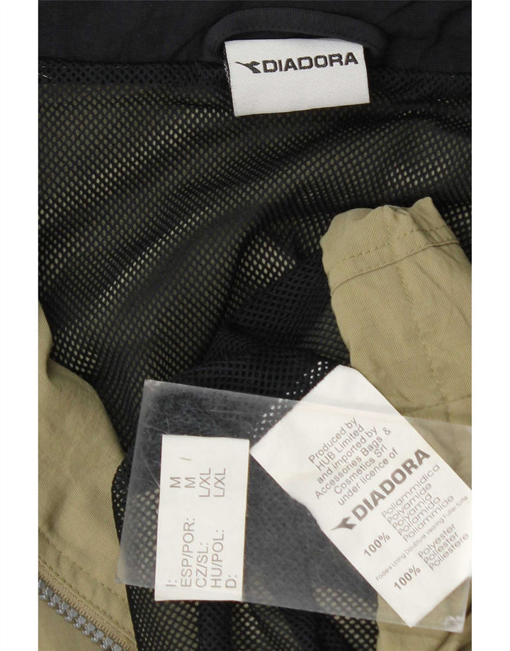 Jachetă de ploaie Diadora pentru bărbați cu glugă UK 38 Medium Kaki Poliamidă