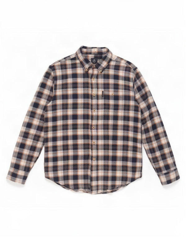 Cămașă de flanel pentru bărbați Ben Sherman, cu carouri mari, albastre