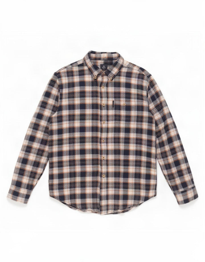 Cămașă de flanel pentru bărbați Ben Sherman, cu carouri mari, albastre