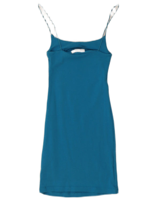 Rochie pentru femei Zara UK 8 Small Blue Bumbac