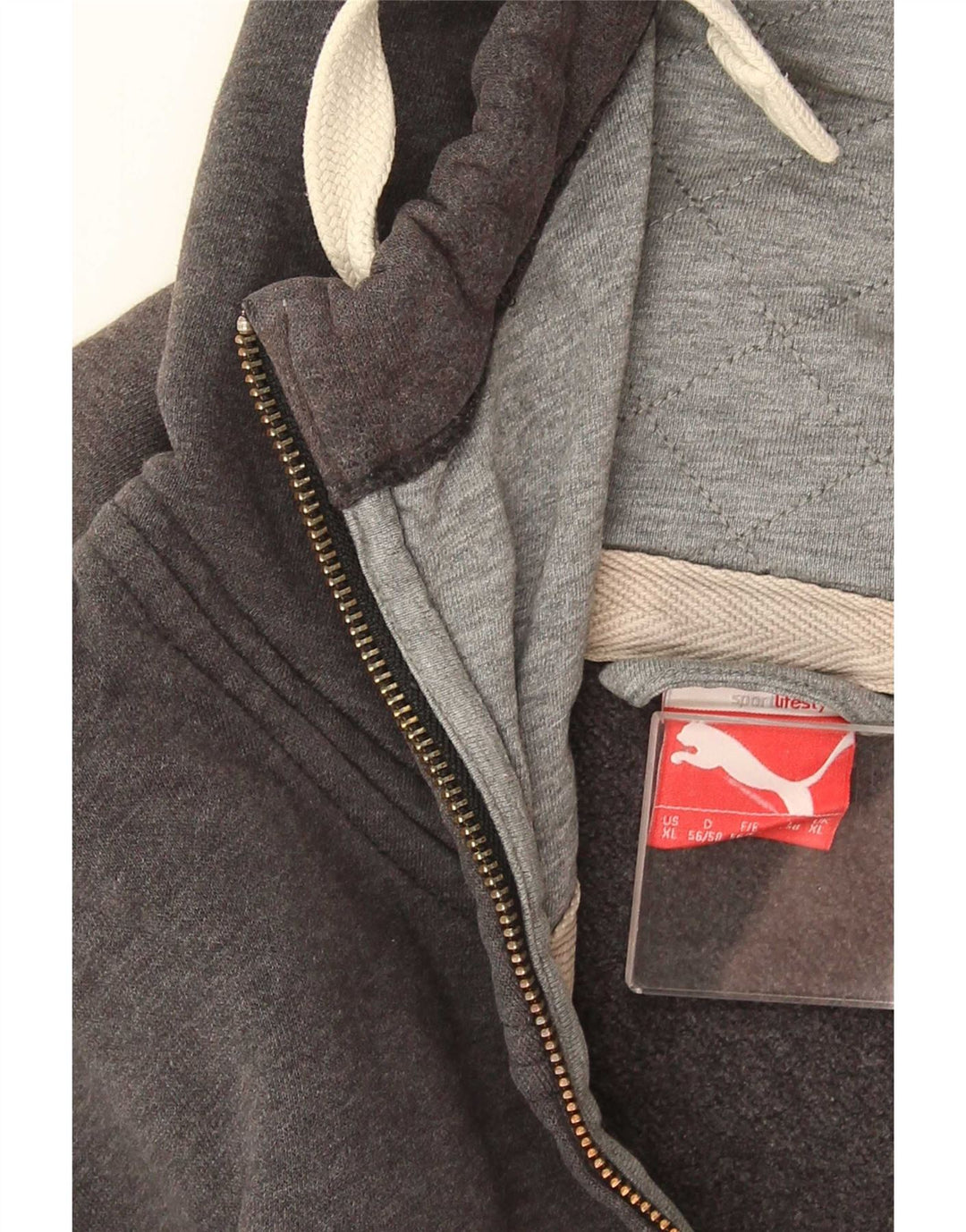 Pulover cu capota cu fermoar Puma pentru bărbați, XL, gri Check