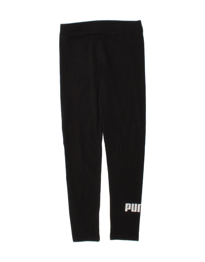 PUMA Girls Graphic Leggings 11-12 Years  Black Vintage Puma and Second-Hand Puma from Messina Hembry 