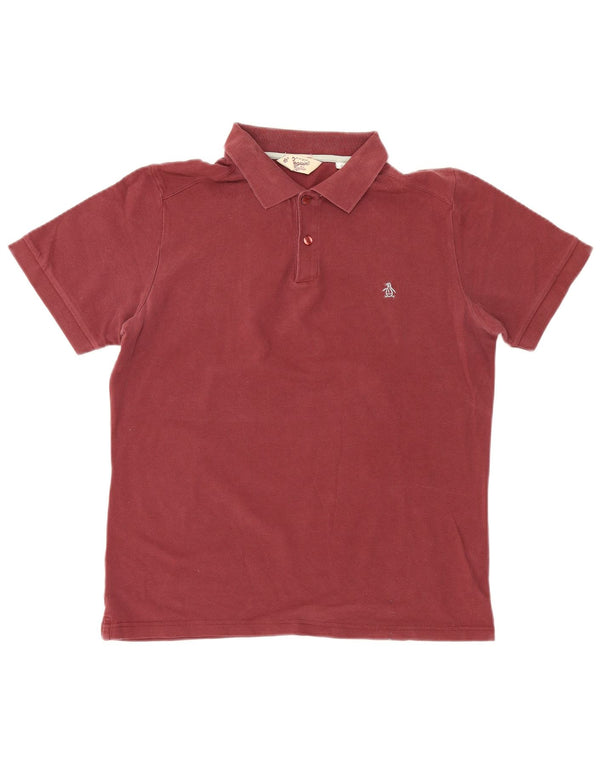 Tricou polo pentru bărbați Heritage Slim Fit XL, bumbac burgundă