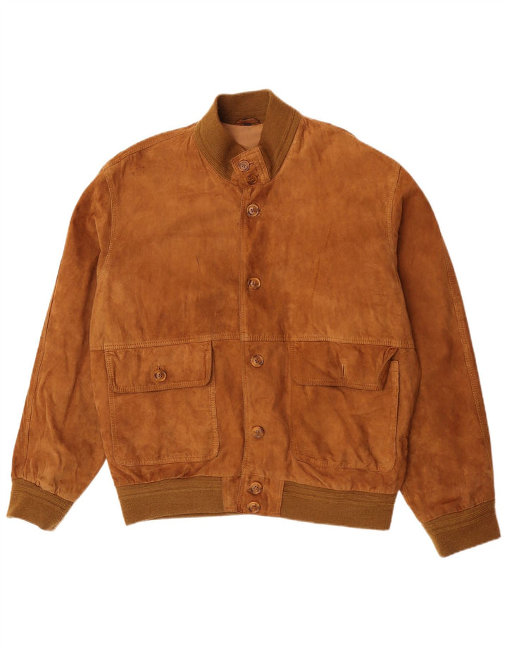 Bomber vintage pentru bărbați din piele intoarsa IT 54 2XL Bej