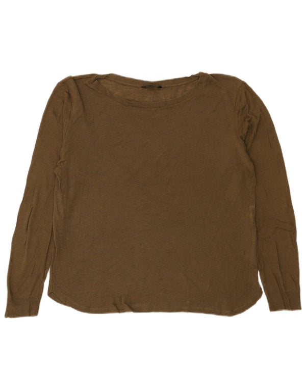 Top pentru femei Massimo Dutti cu mânecă lungă UK 16 mare kaki