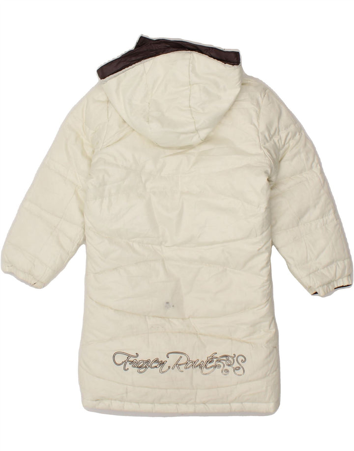 SALEWA Girls Hooded Reversible Padded Coat 3-4 Years White Polyamide Vintage SALEWA and Second-Hand SALEWA from Messina Hembry 