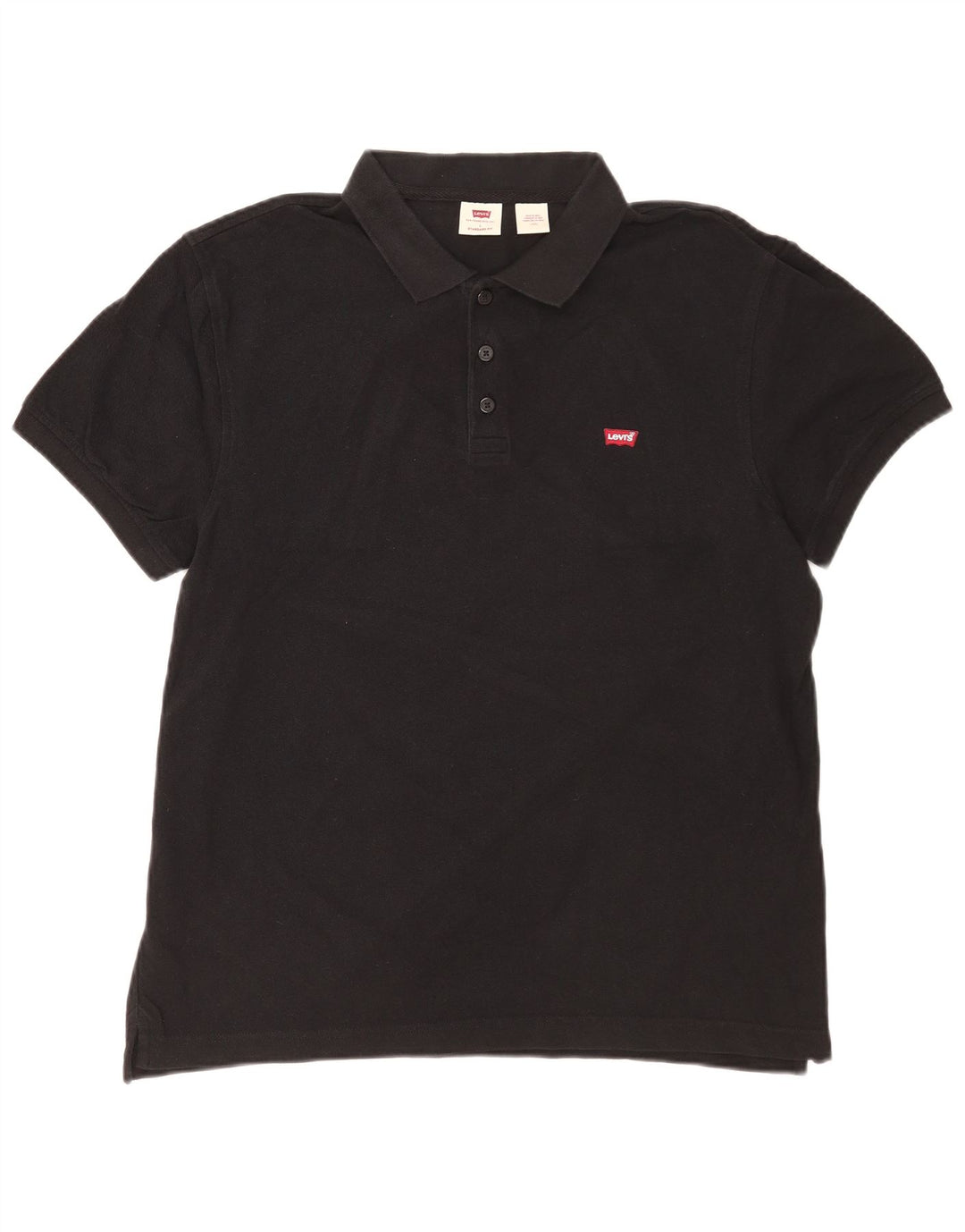 Cămașă polo Levi's Standard Fit, bumbac negru mare