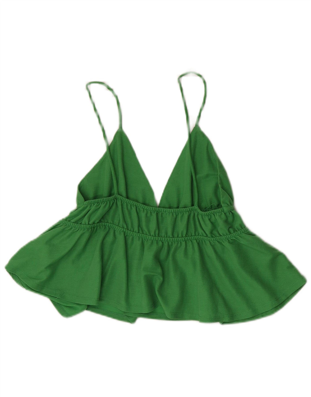 Top Crop pentru femei Zara UK 8 Small Green Viscose