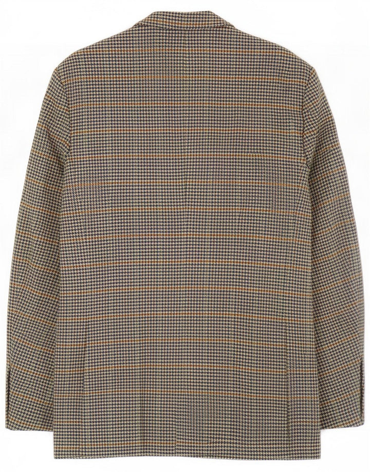 Burberrys Jachetă Blazer pentru bărbați cu 1 buton IT 50 Lână mare albastru Houndstooth
