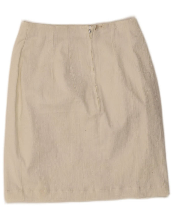 Fusta creion mini pentru femei Marks & Spencer UK 10 Small W25 Poliester alb