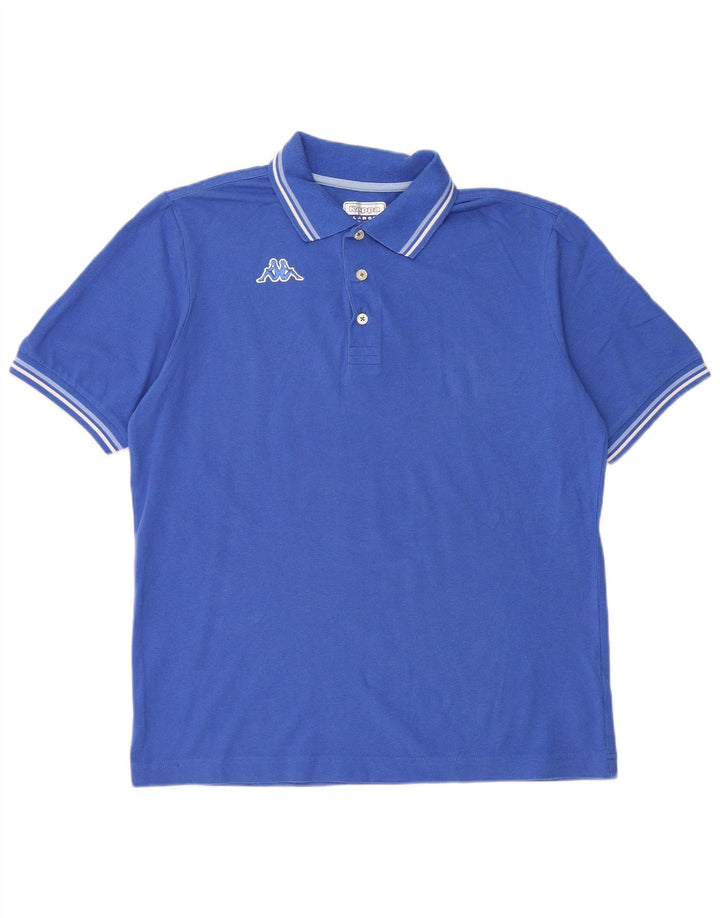 Cămașă polo pentru bărbați Kappa, mare, albastru, bumbac
