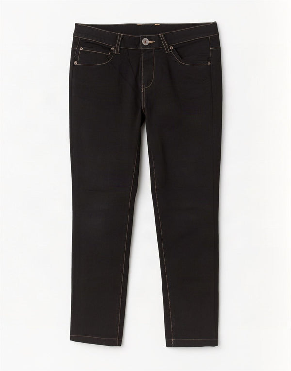 Blugi Benetton pentru femei Crop Slim IT 46 Large W34 L25 Bumbac negru