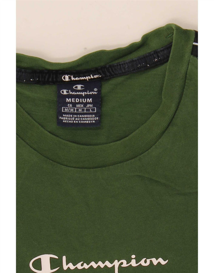 Tricou grafic pentru bărbați Champion Top Medium Green Colorblock