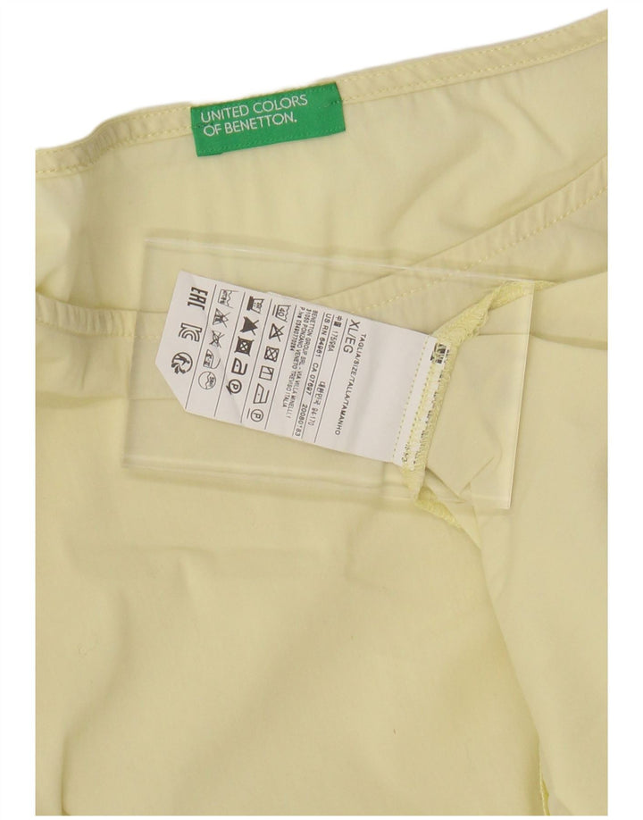 Bluză BENETTON pentru femei Liliac, UK 18 XL, bumbac galben