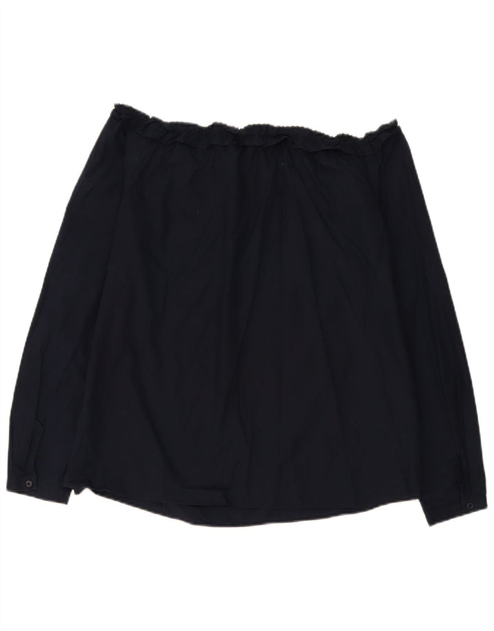 Max & Co. Top pentru femei cu mânecă lungă, cu umeri, UK 16, mare, bleumarin