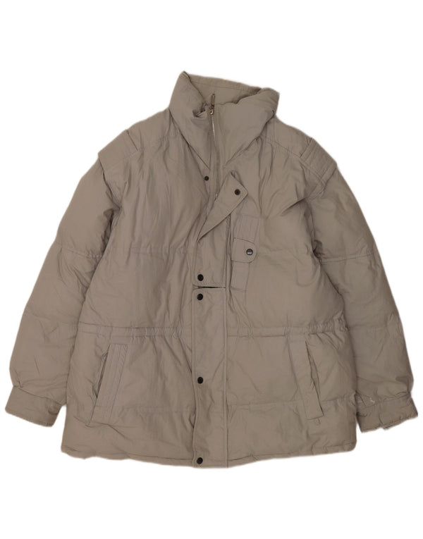 Jachetă căptușită vintage pentru bărbați UK 44 2XL bumbac gri