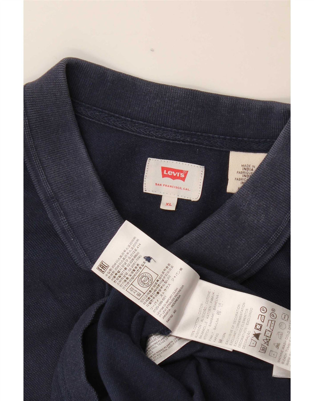 Cămașă polo pentru bărbați Levi's XL, bumbac bleumarin