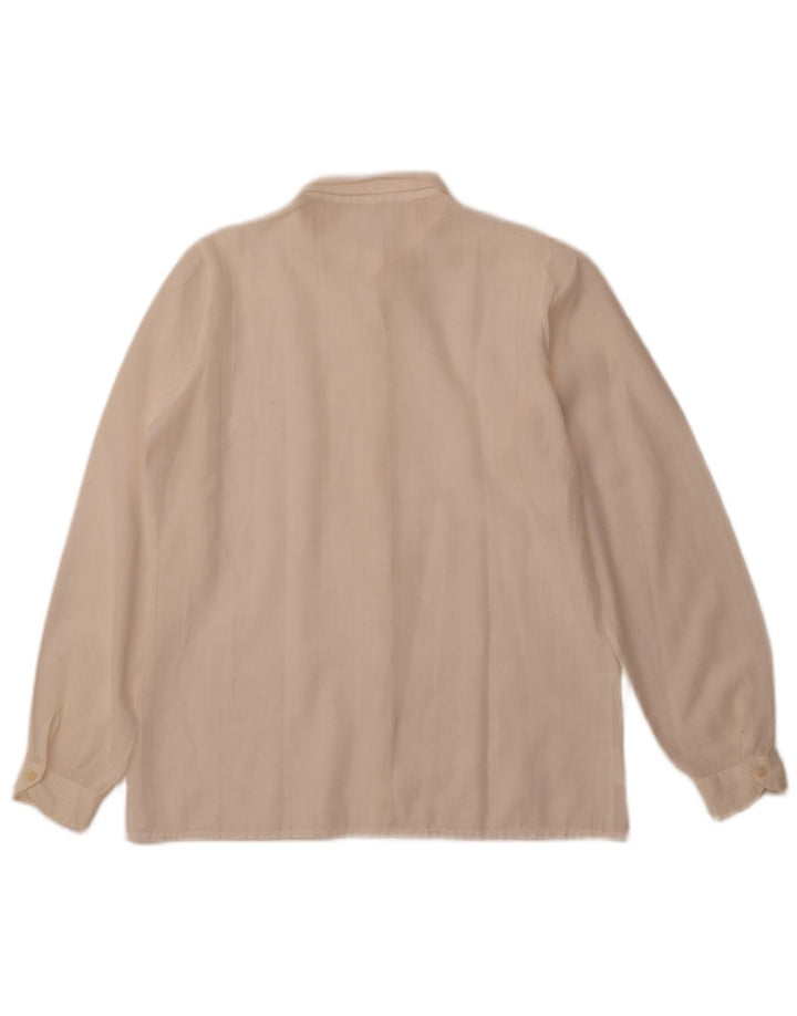 Bluză cămașă pentru femei VINTAGE IT 42 Medium în dungi alb cadru