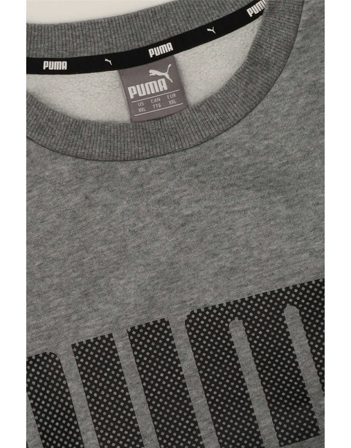 Pulover cu grafică pentru bărbați Puma, 2XL, gri pătat