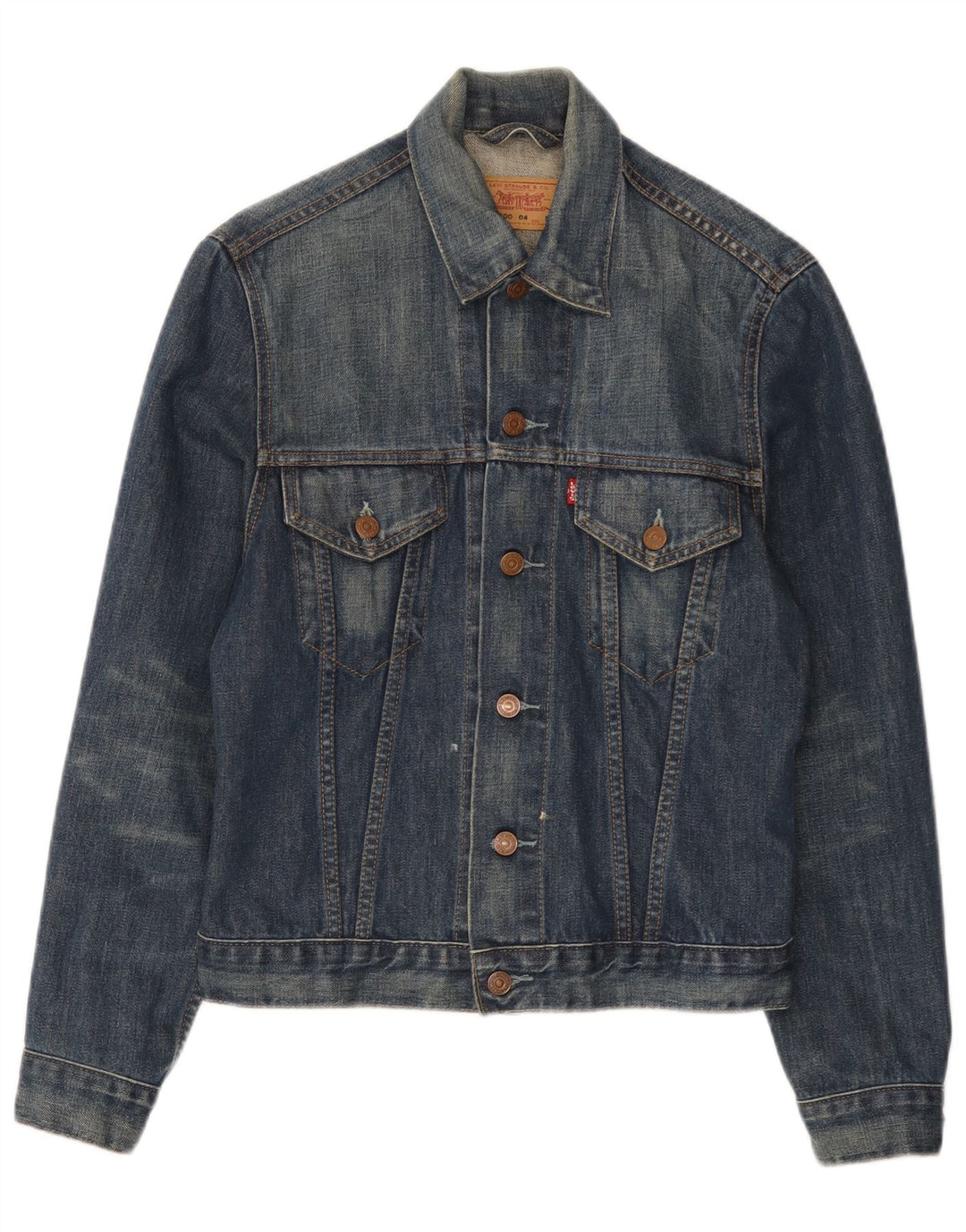 Jachetă de blugi pentru băieți Levi's 11-12 ani, bumbac albastru mediu